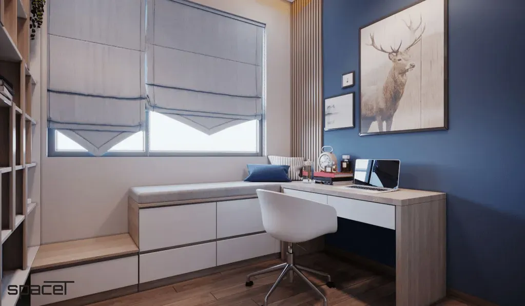 Phòng làm việc - Căn hộ One Verandah Quận 2 - Phong cách Scandinavian + Modern | Space T