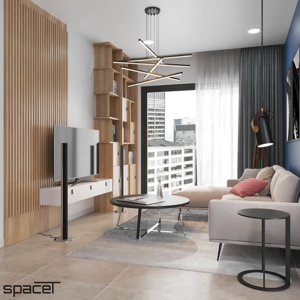Phòng khách - Căn hộ Compass One Bình Dương - Phong cách Modern | Space T