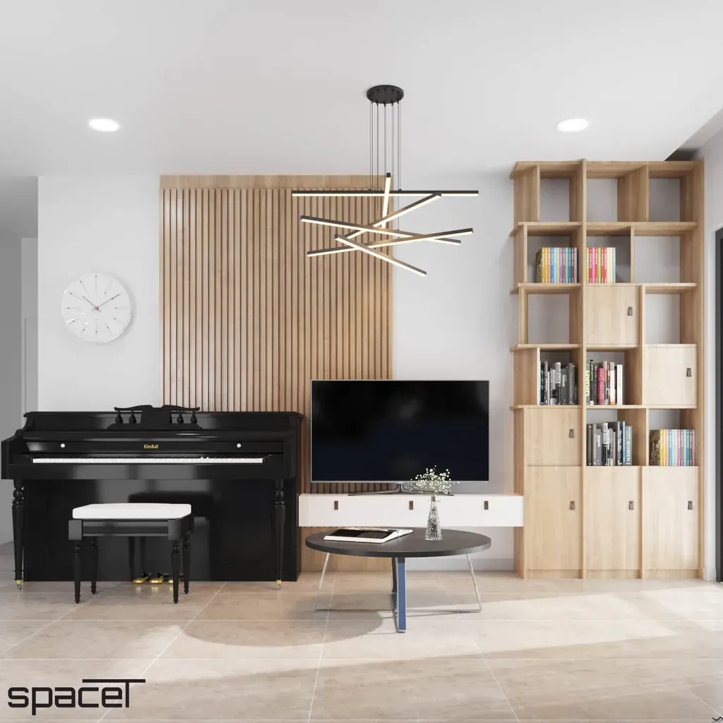 Phòng khách - Căn hộ Compass One Bình Dương - Phong cách Modern | Space T