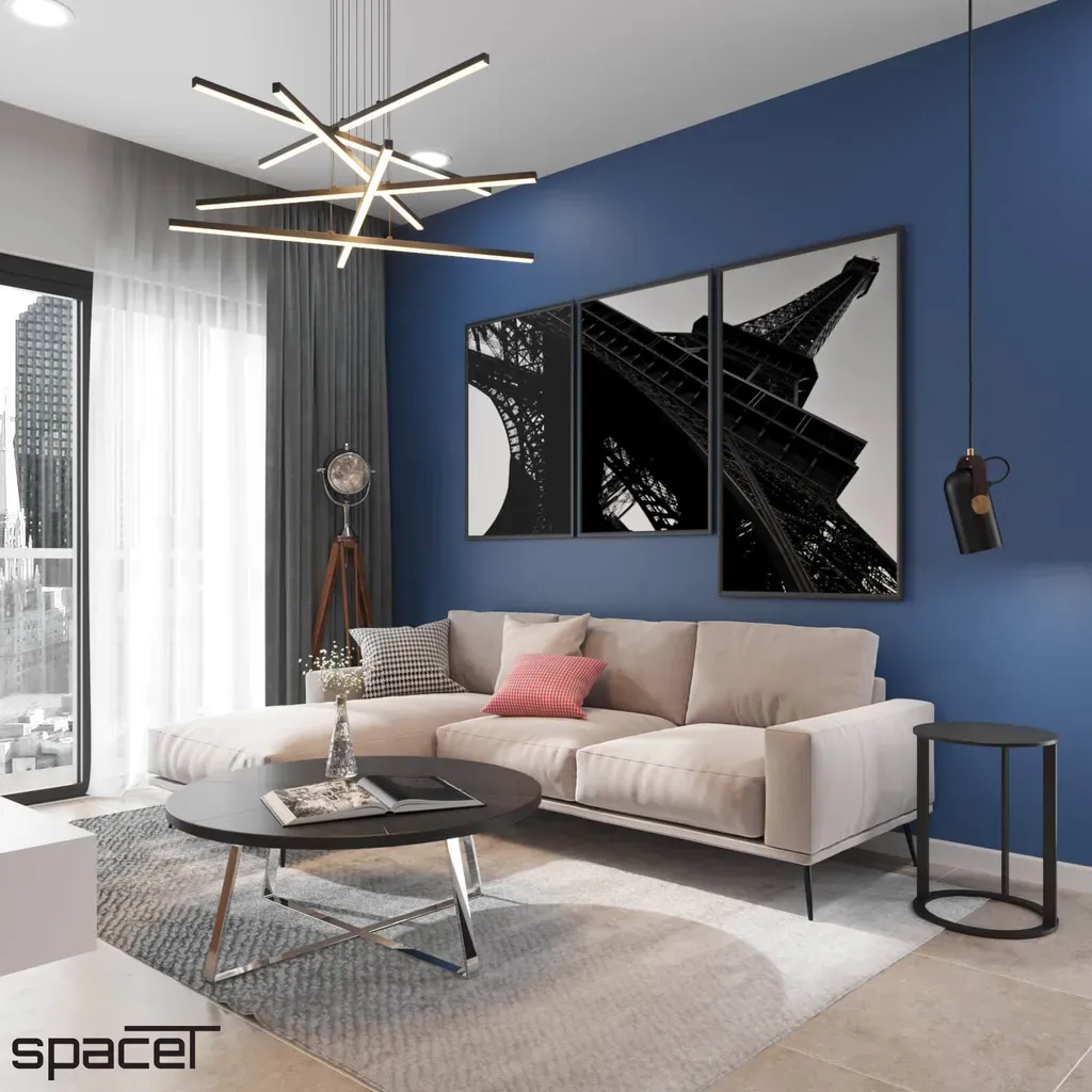 Phòng khách - Căn hộ Compass One Bình Dương - Phong cách Modern | Space T