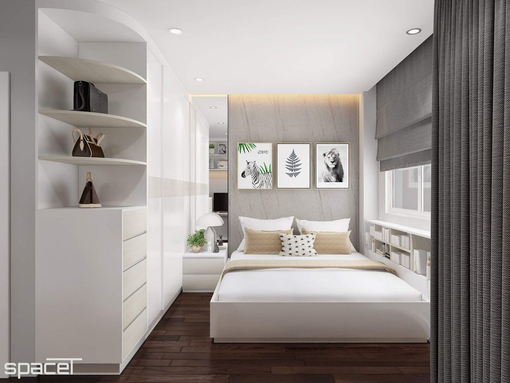 Phòng ngủ - Nhà phố Quận 1 45m2 - Phong cách Modern + Scandinavian  | Space T