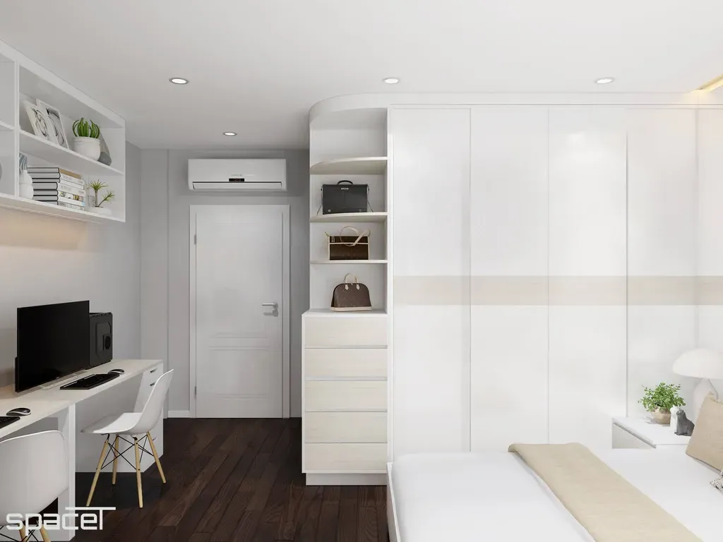 Phòng ngủ - Nhà phố Quận 1 45m2 - Phong cách Modern + Scandinavian | Space T