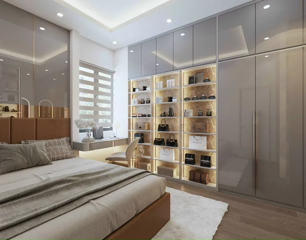 Phòng ngủ - Nhà phố Quận 7 200m2 - Phong cách Modern | Space T