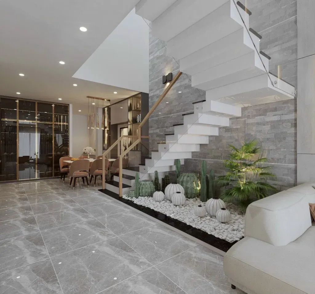 Cầu thang - Nhà phố Quận 7 200m2 - Phong cách Modern | Space T