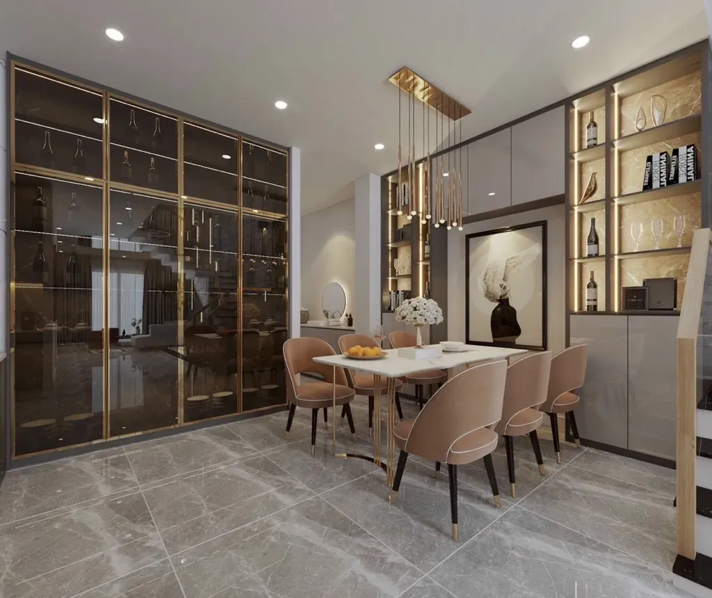 Phòng ăn - Nhà phố Quận 7 200m2 - Phong cách Modern | Space T