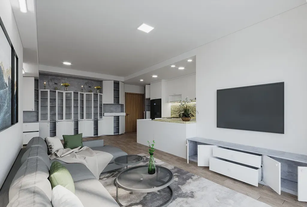 Phòng khách - Căn hộ Emerald Celadon City 100m2 - Phong cách Modern | Space T
