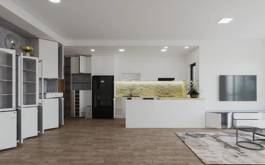 Phòng bếp - Căn hộ Emerald Celadon City 100m2 - Phong cách Modern | Space T