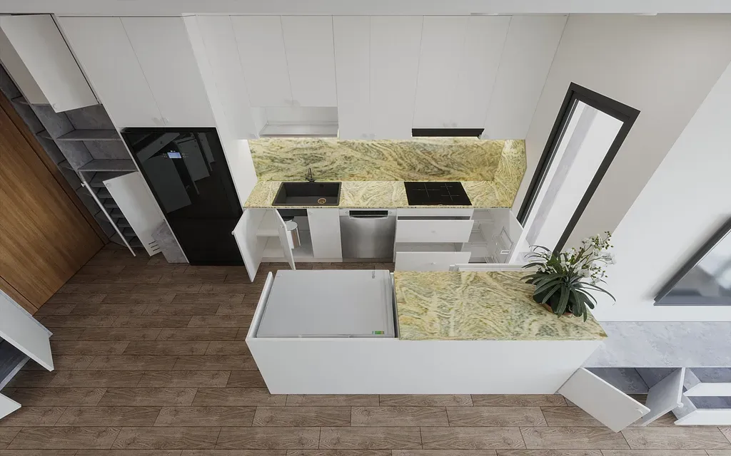 Phòng bếp - Căn hộ Emerald Celadon City 100m2 - Phong cách Modern | Space T