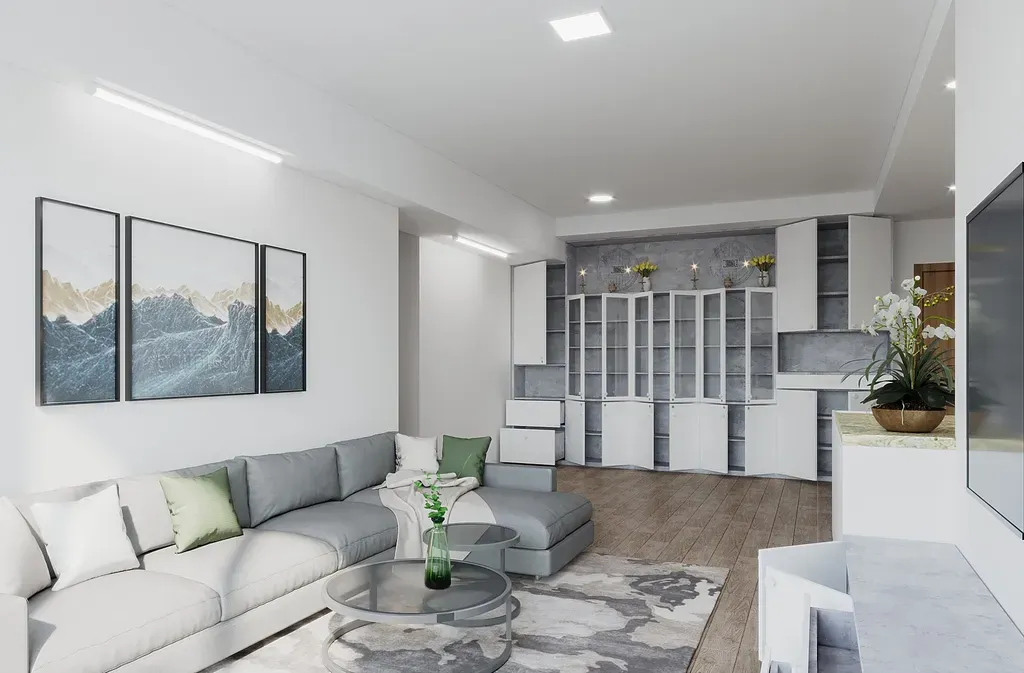 Phòng khách - Căn hộ Emerald Celadon City 100m2 - Phong cách Modern | Space T