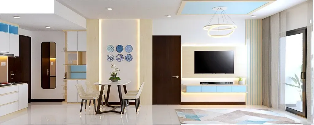 Phòng khách, Phòng ăn - Căn hộ CSJ Tower Vũng Tàu - Phong cách Scandinavian + Modern | Space T
