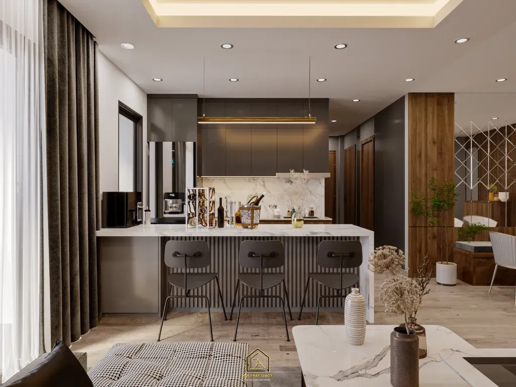 Phòng bếp - Căn hộ chung cư Hà Đô Nguyễn Văn Công - Phong cách Modern | Space T