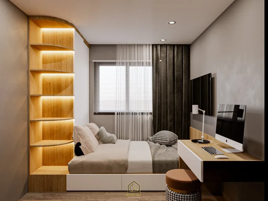 Phòng ngủ - Căn hộ chung cư Hà Đô Nguyễn Văn Công - Phong cách Modern | Space T