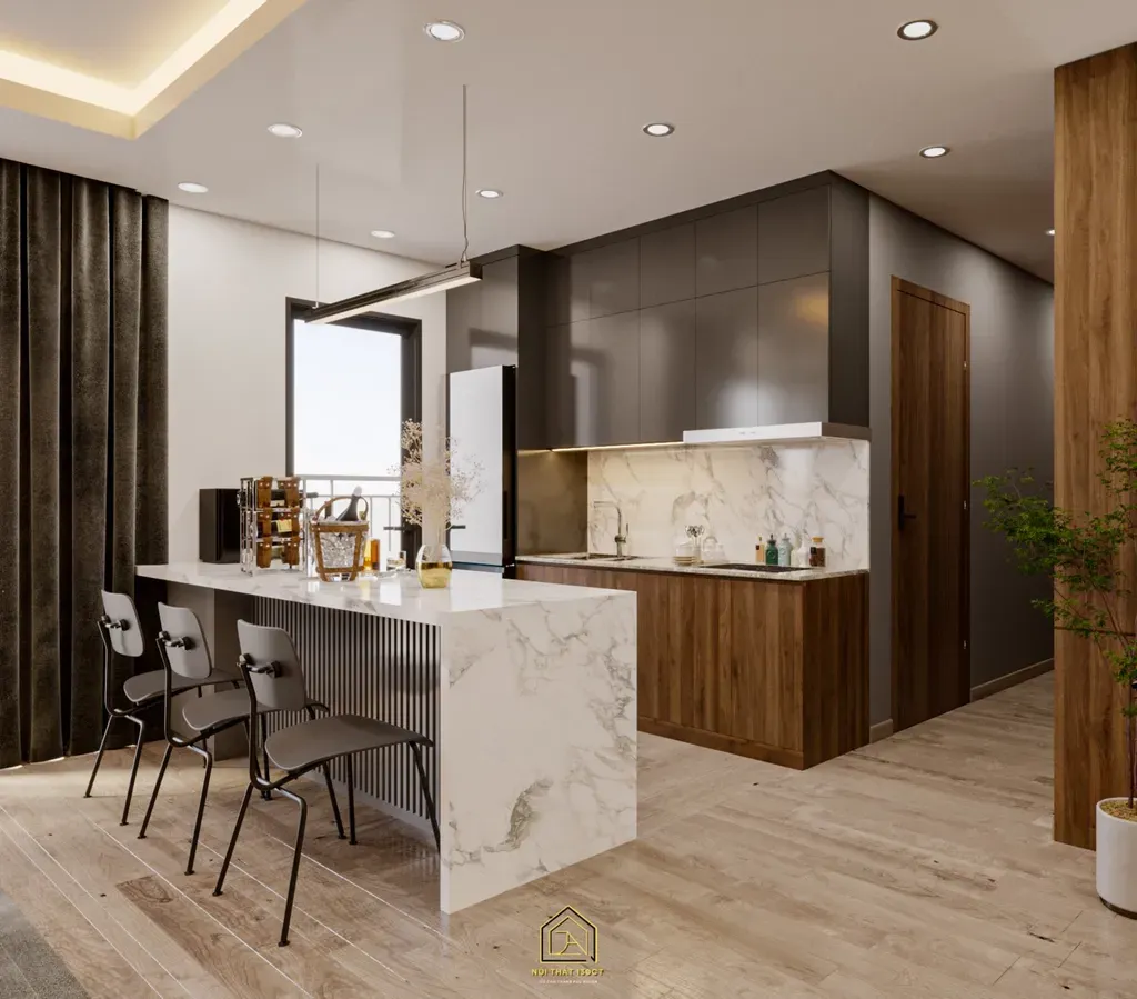 Phòng bếp - Căn hộ chung cư Hà Đô Nguyễn Văn Công - Phong cách Modern | Space T