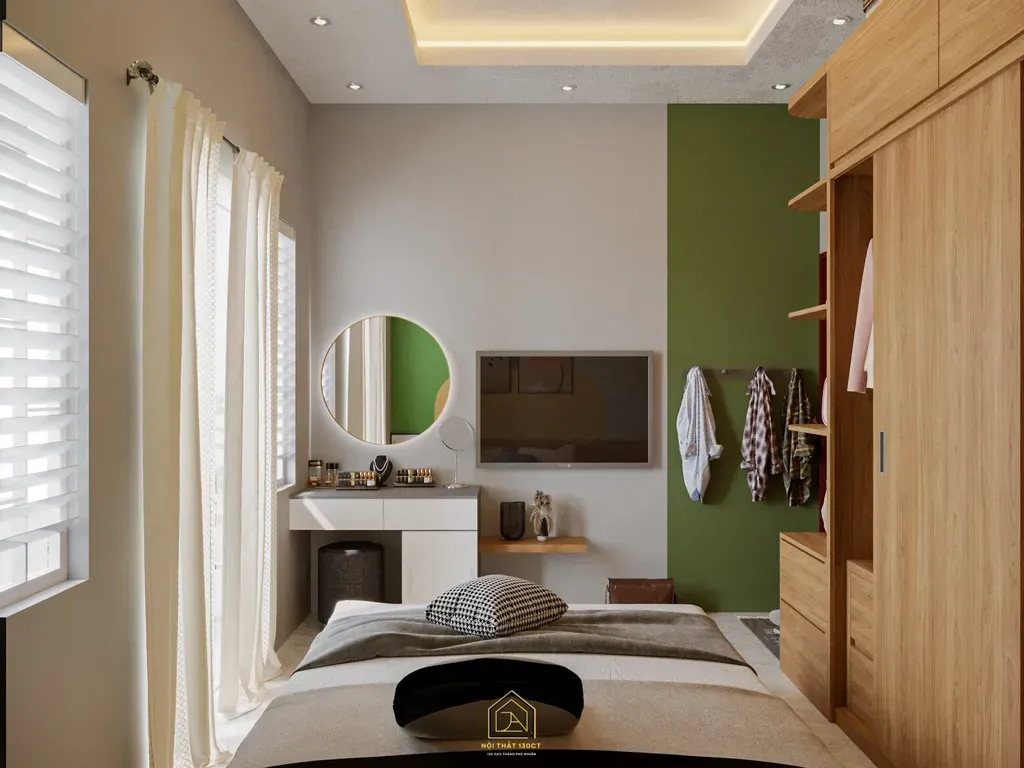 Phòng ngủ - Phòng ngủ Nhà phố Lương Văn Can Quận 8 - Phong cách Color Block | Space T