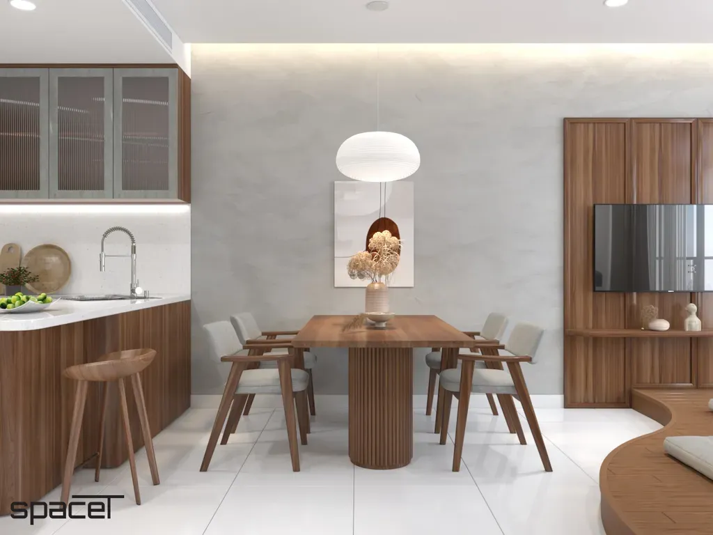 Phòng ăn - Căn hộ City Garden Bình Thạnh - Phong cách Japandi | Space T