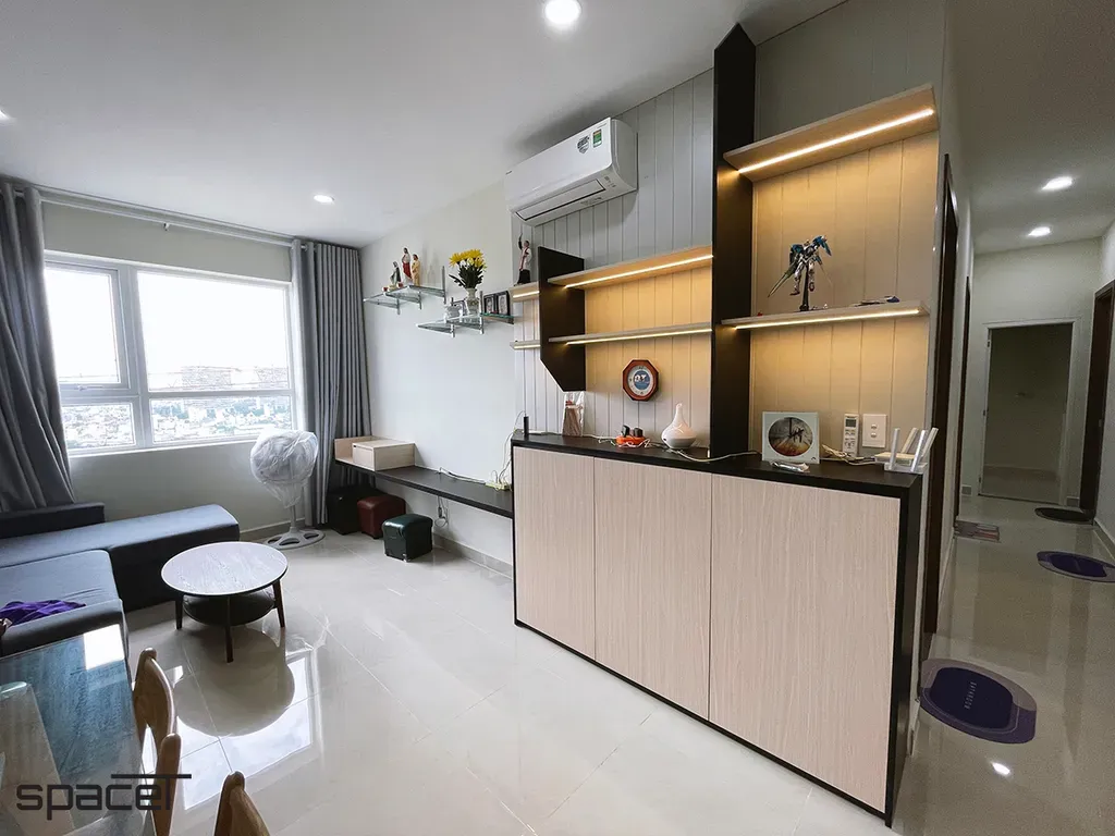 Phòng khách, Phòng ăn - Căn hộ Topaz Elite - Phong cách Modern | Space T