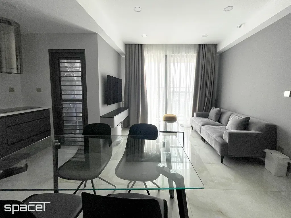 Phòng khách, Phòng ăn - Căn hộ The Ascentia Phú Mỹ Hưng - Phong cách Modern | Space T