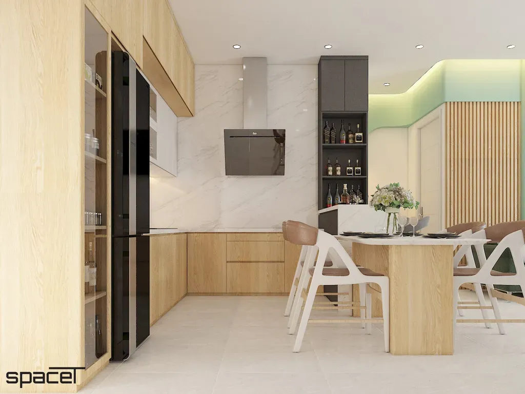 Phòng bếp, Phòng ăn - Văn phòng Công ty Minh Đức tại KCN Lê Minh Xuân | Space T