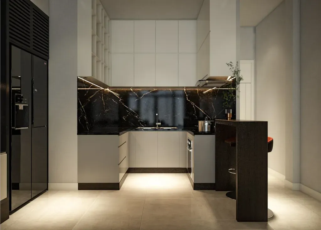 Phòng bếp - Nhà phố đường Phạm Văn Bạch - Phong cách Modern | Space T
