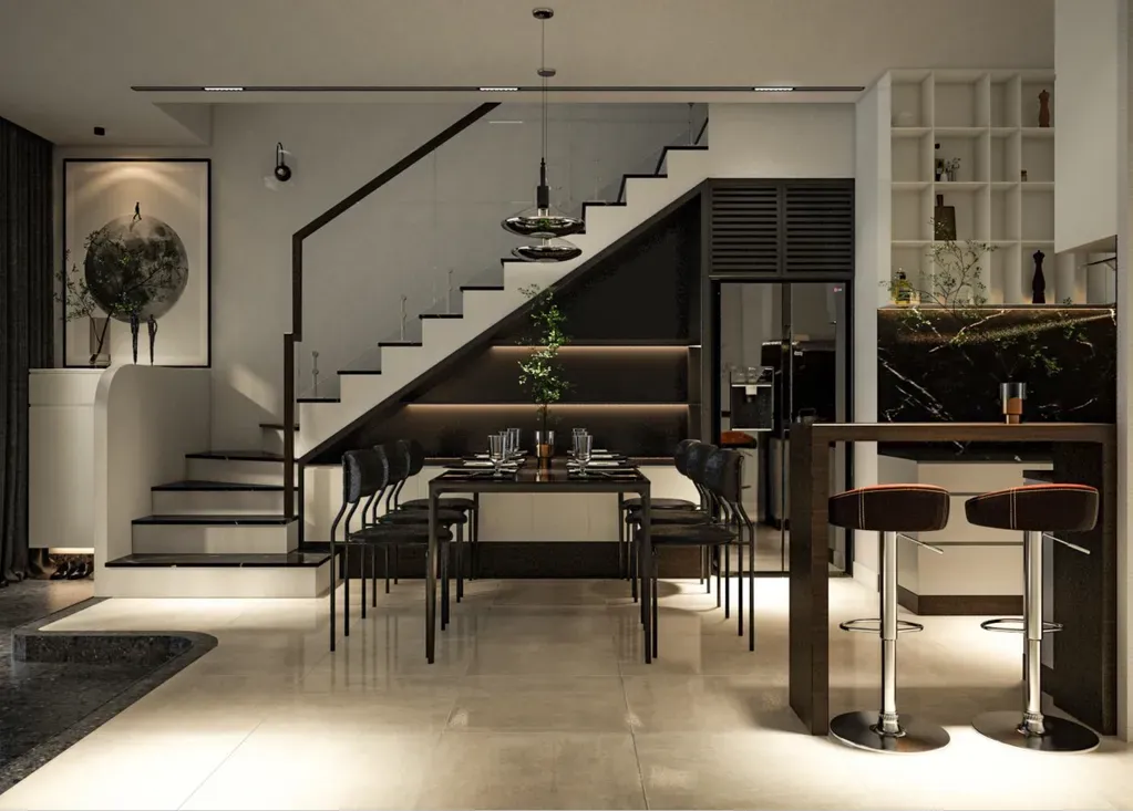 Phòng ăn - Nhà phố đường Phạm Văn Bạch - Phong cách Modern | Space T