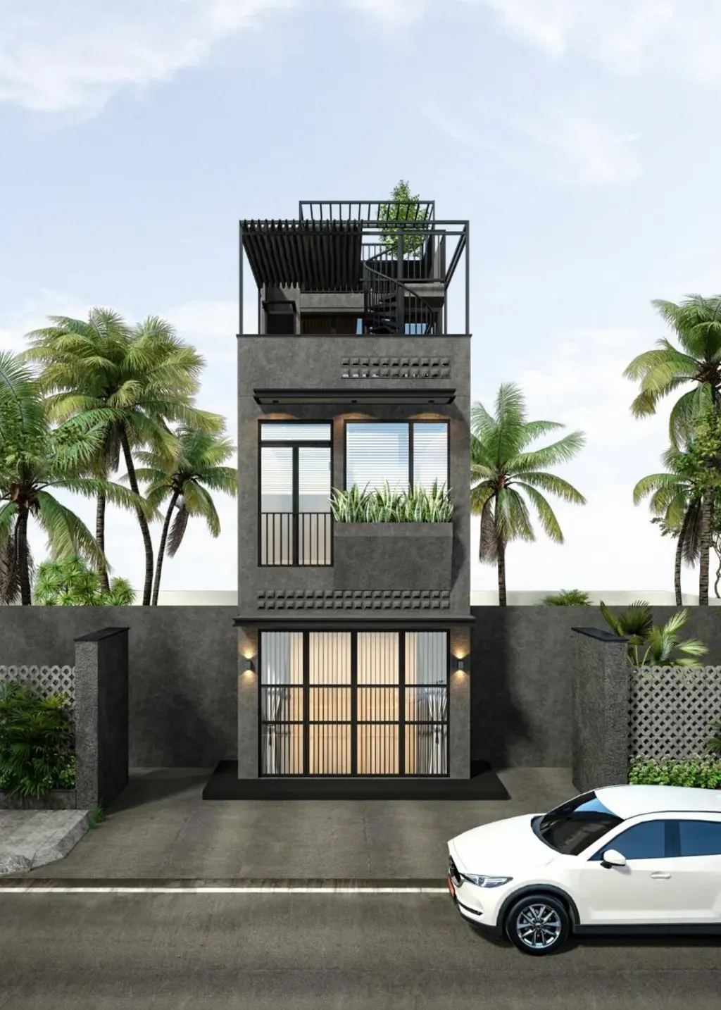 Mặt tiền - Nhà phố đường Phạm Văn Bạch - Phong cách Modern | Space T