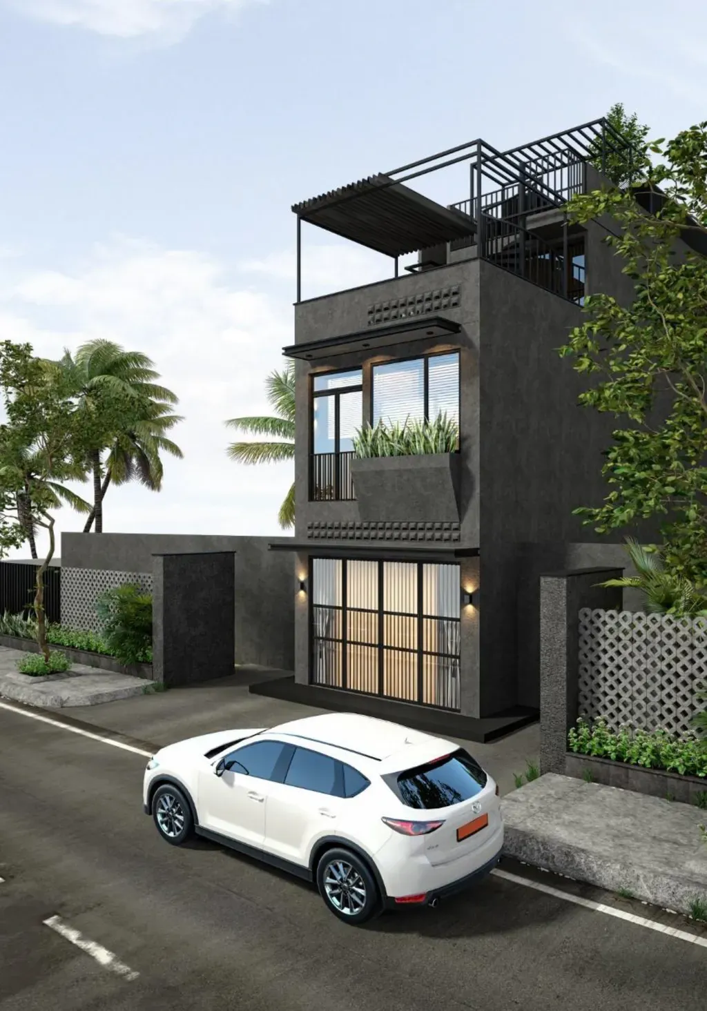 Mặt tiền - Nhà phố đường Phạm Văn Bạch - Phong cách Modern | Space T