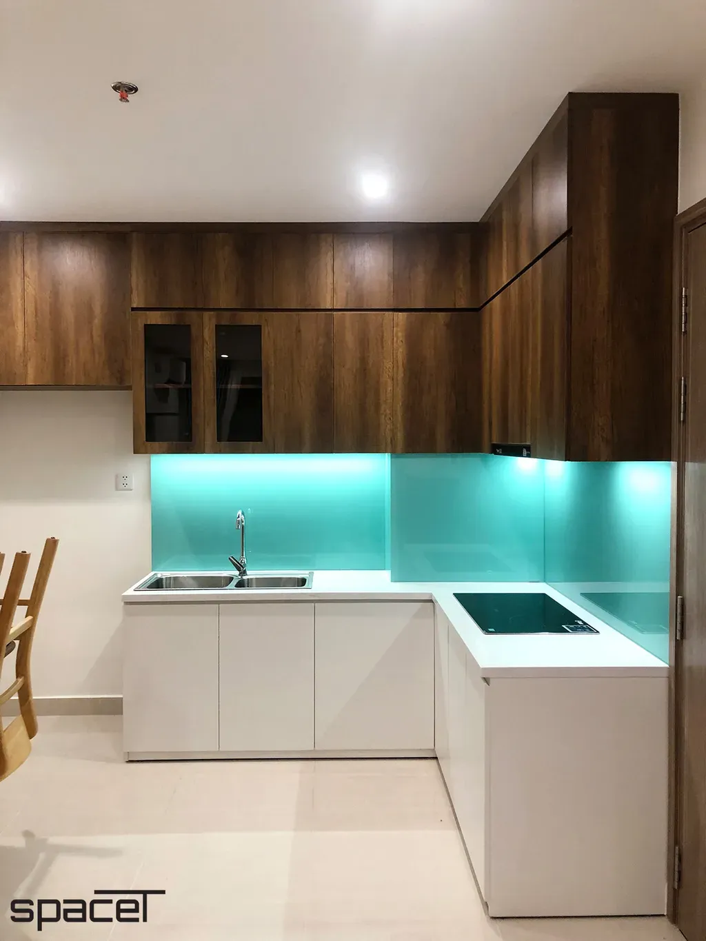 Phòng bếp - Căn hộ 3PN The Origami (Vinhomes) - Phong cách Modern | Space T