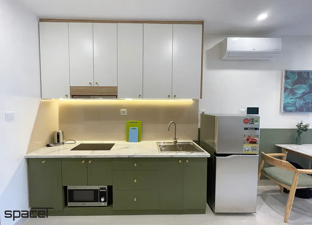 Phòng bếp - Căn hộ studio The Rainbow (Vinhomes) - Phong cách Scandinavian | Space T