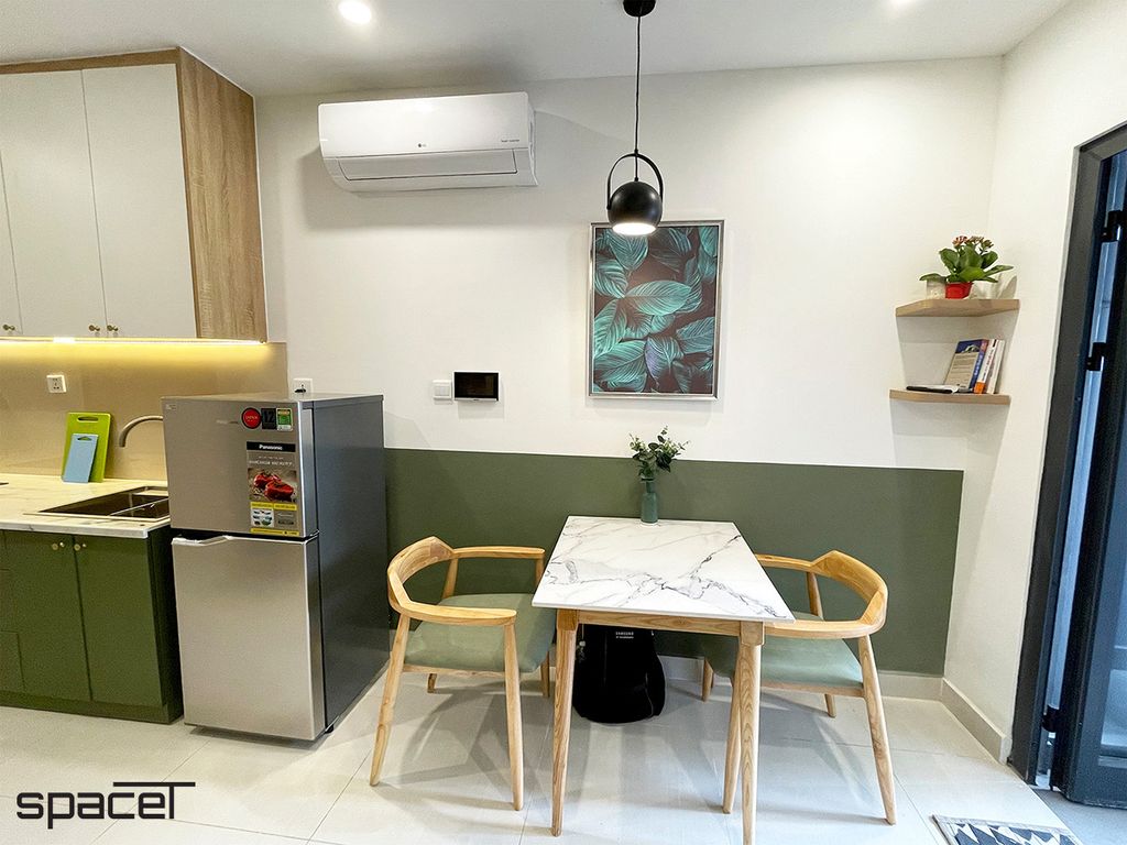 Phòng ăn - Căn hộ studio The Rainbow (Vinhomes) - Phong cách Scandinavian  | Space T