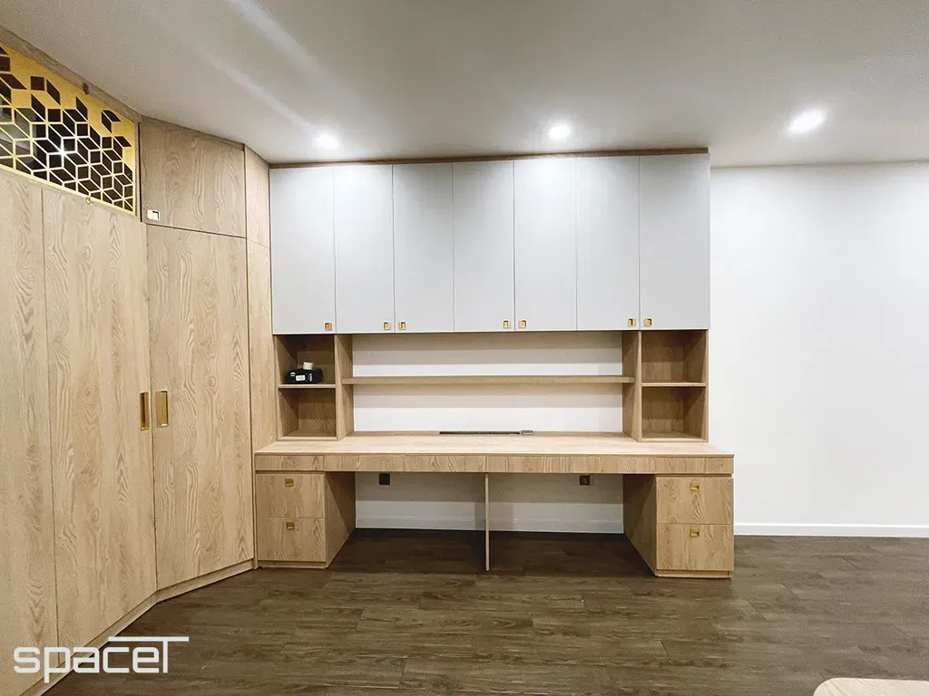 Phòng ngủ, Phòng làm việc - Nhà phố 114m2 Quận 10 - Phong cách Modern | Space T