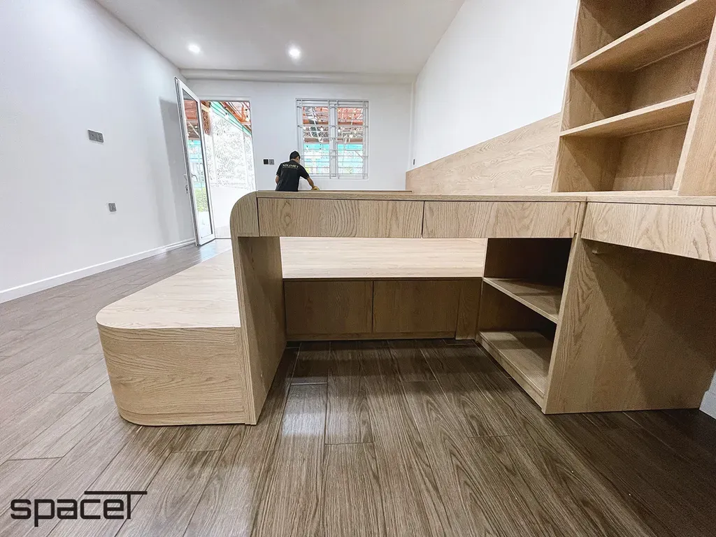 Phòng ngủ, Phòng làm việc - Nhà phố 114m2 Quận 10 - Phong cách Modern | Space T