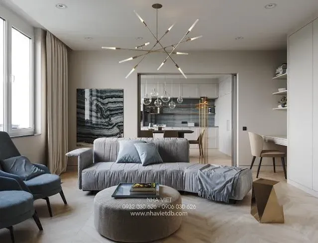 Phòng khách - Căn hộ Vinhomes Golden River - Phong cách Modern | Space T