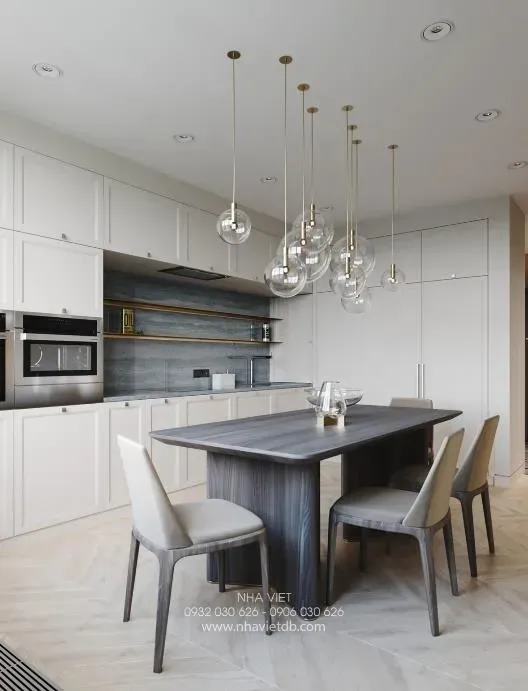 Phòng bếp, Phòng ăn - Căn hộ Vinhomes Golden River - Phong cách Modern | Space T