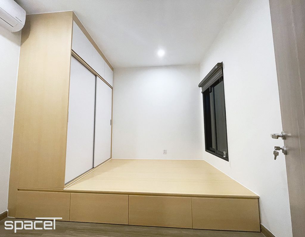 Phòng ngủ - Căn hộ 40m2 The Origami (Vinhomes) - Phong cách Japandi  | Space T