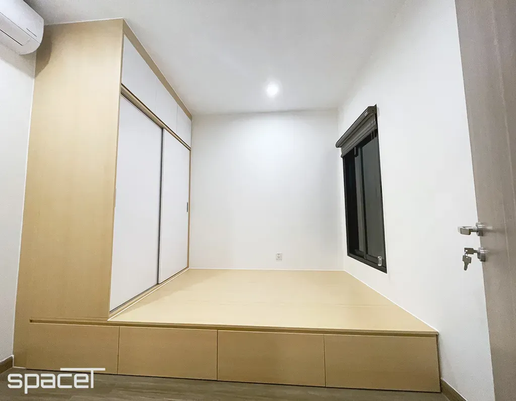 Phòng ngủ - Căn hộ 40m2 The Origami (Vinhomes) - Phong cách Japandi | Space T