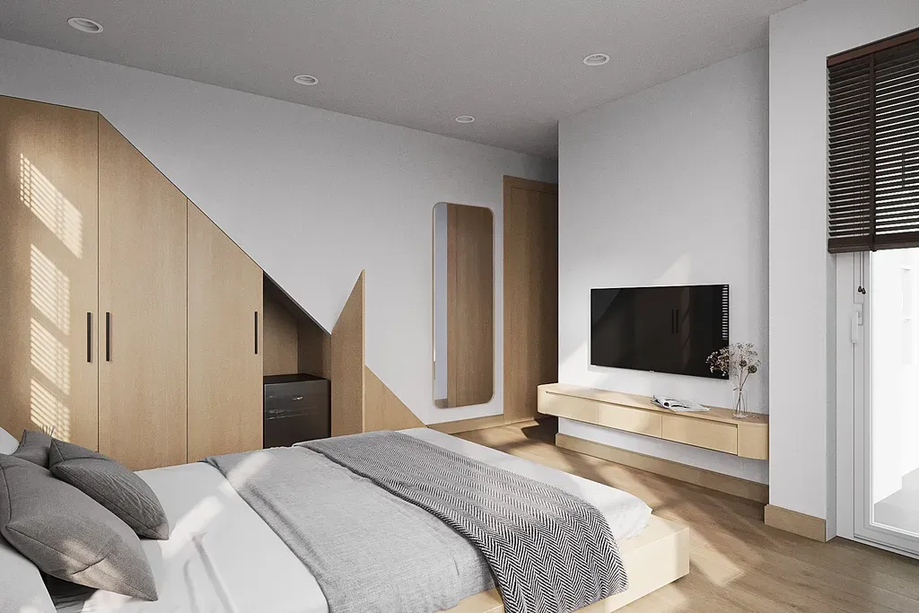 Phòng ngủ - Nhà phố liền kề NovaWorld Phan Thiết - Phong cách Japandi | Space T