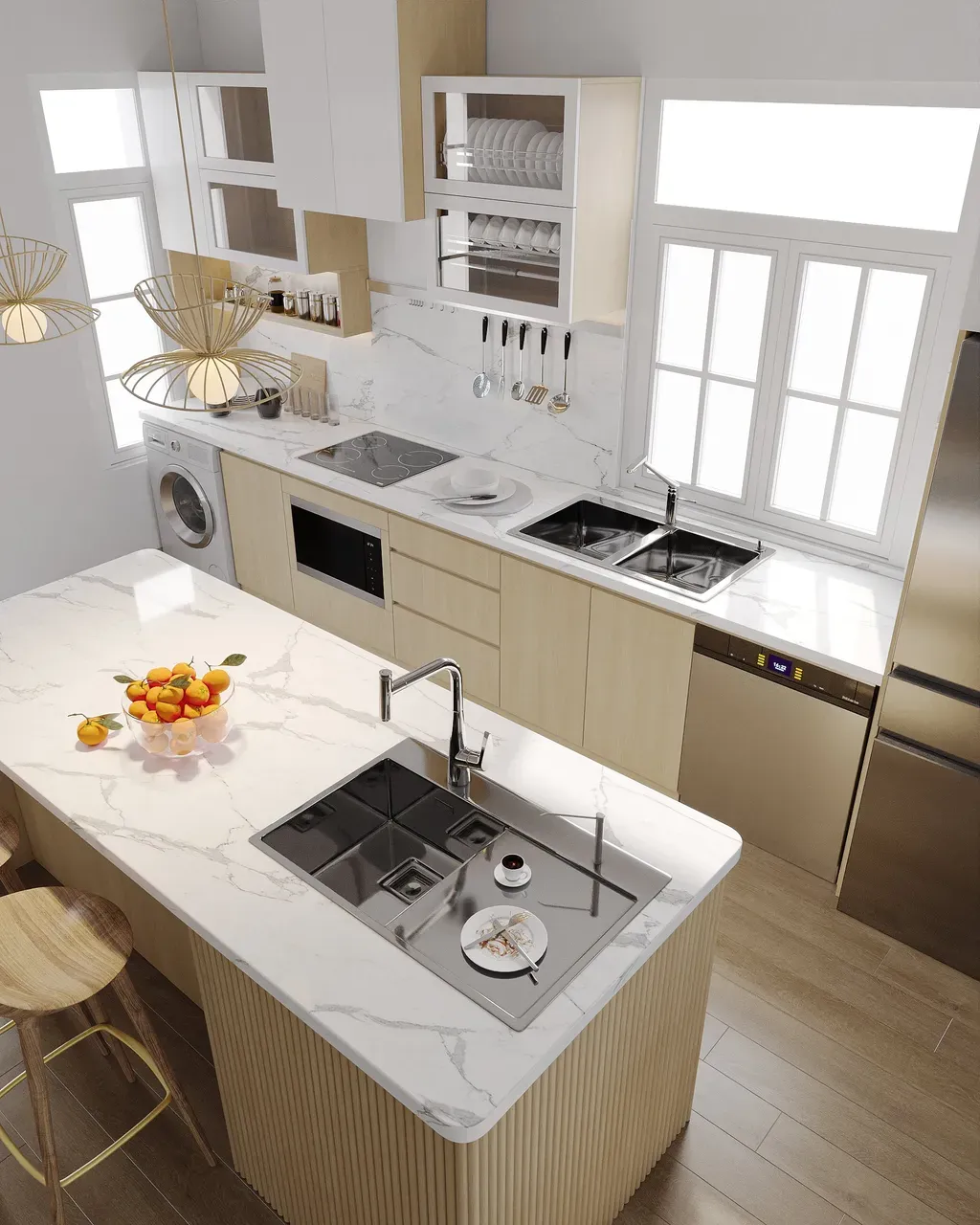 Phòng bếp - Nhà phố liền kề NovaWorld Phan Thiết - Phong cách Japandi | Space T