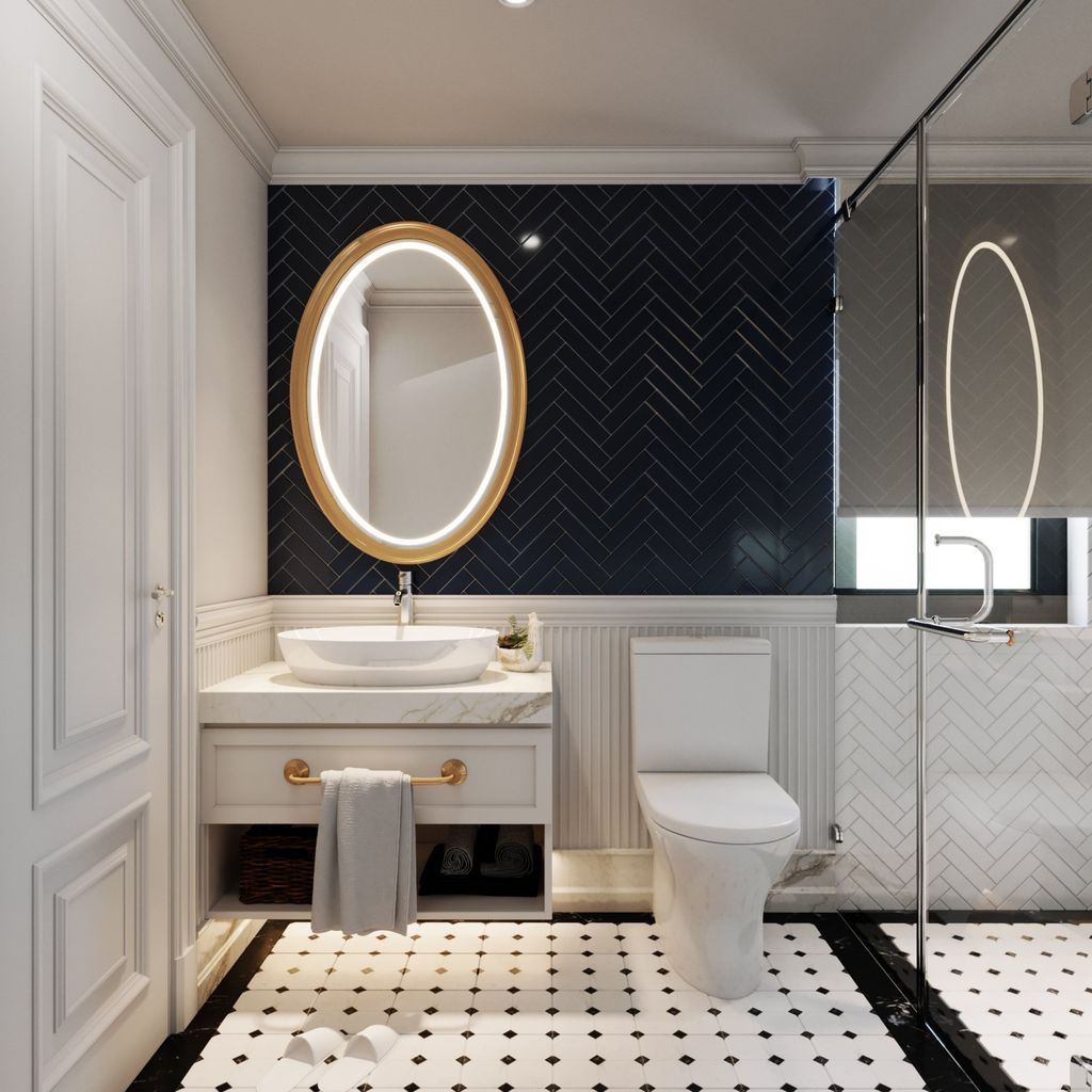 Phòng tắm - Nhà phố Verosa Park Khang Điền - Phong cách Neo Classic  | Space T