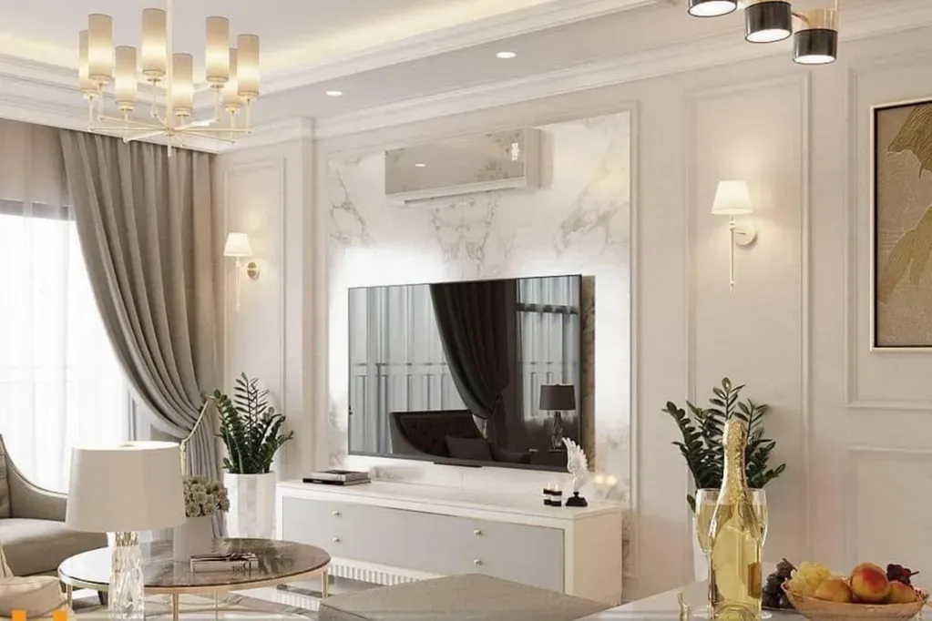 Phòng khách - Căn hộ Viva Riverside Quận 6 - Phong cách Neo Classic | Space T