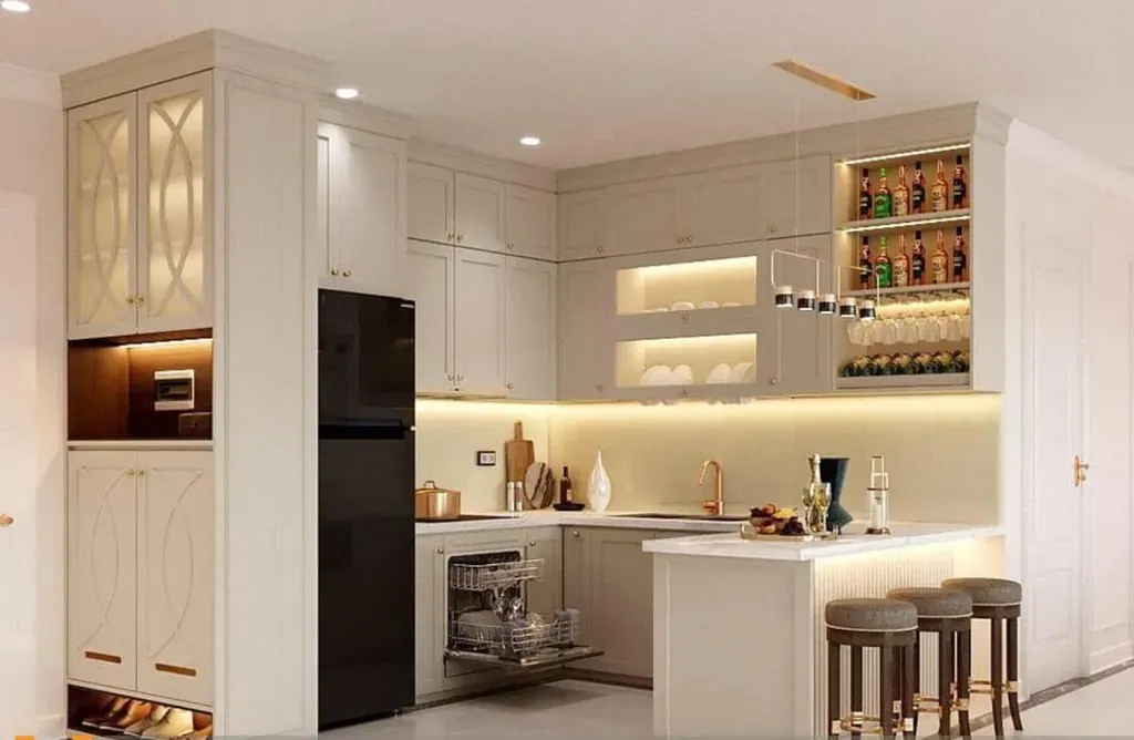 Phòng bếp - Căn hộ Viva Riverside Quận 6 - Phong cách Neo Classic | Space T