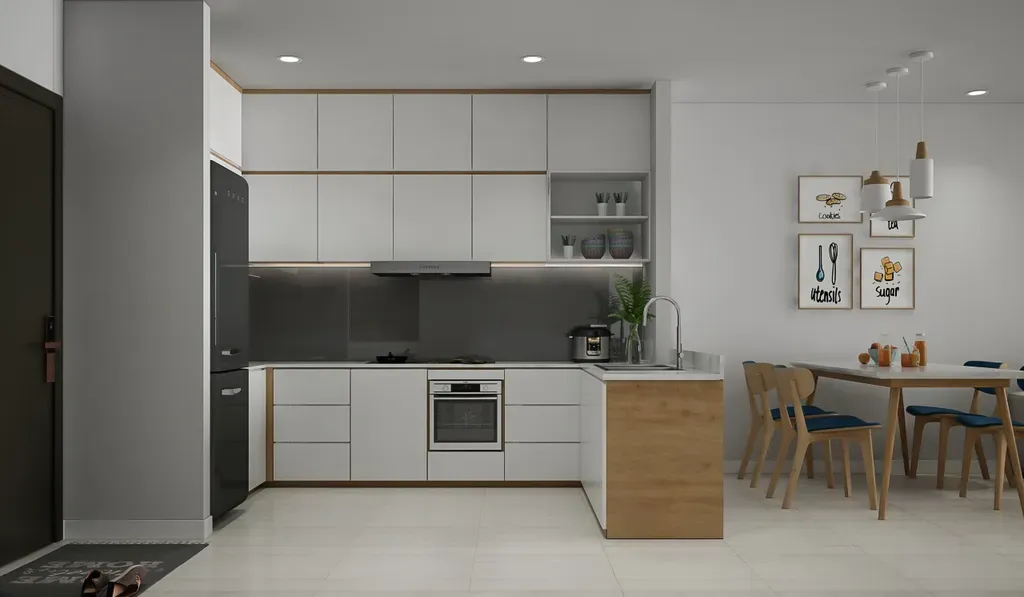 Phòng bếp - Căn hộ Gold View Quận 4 - Phong cách Scandinavian | Space T