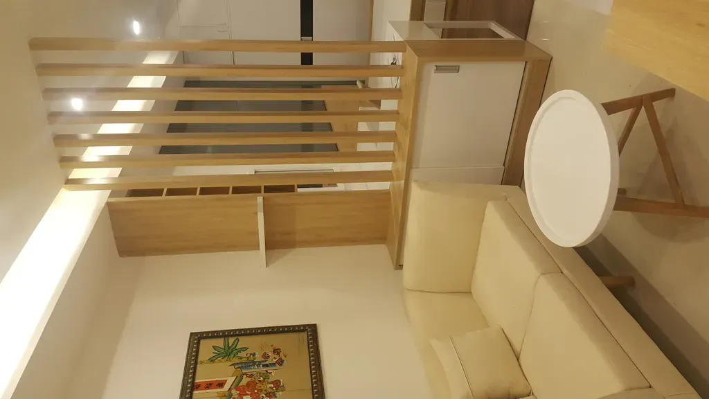 Phòng khách - Căn hộ studio River Gate Quận 4 - Phong cách Scandinavian | Space T