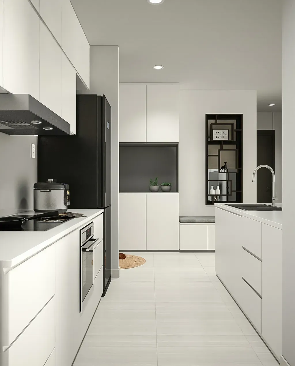 Phòng bếp - Căn hộ The Tresor - Phong cách Minimalist + Modern | Space T