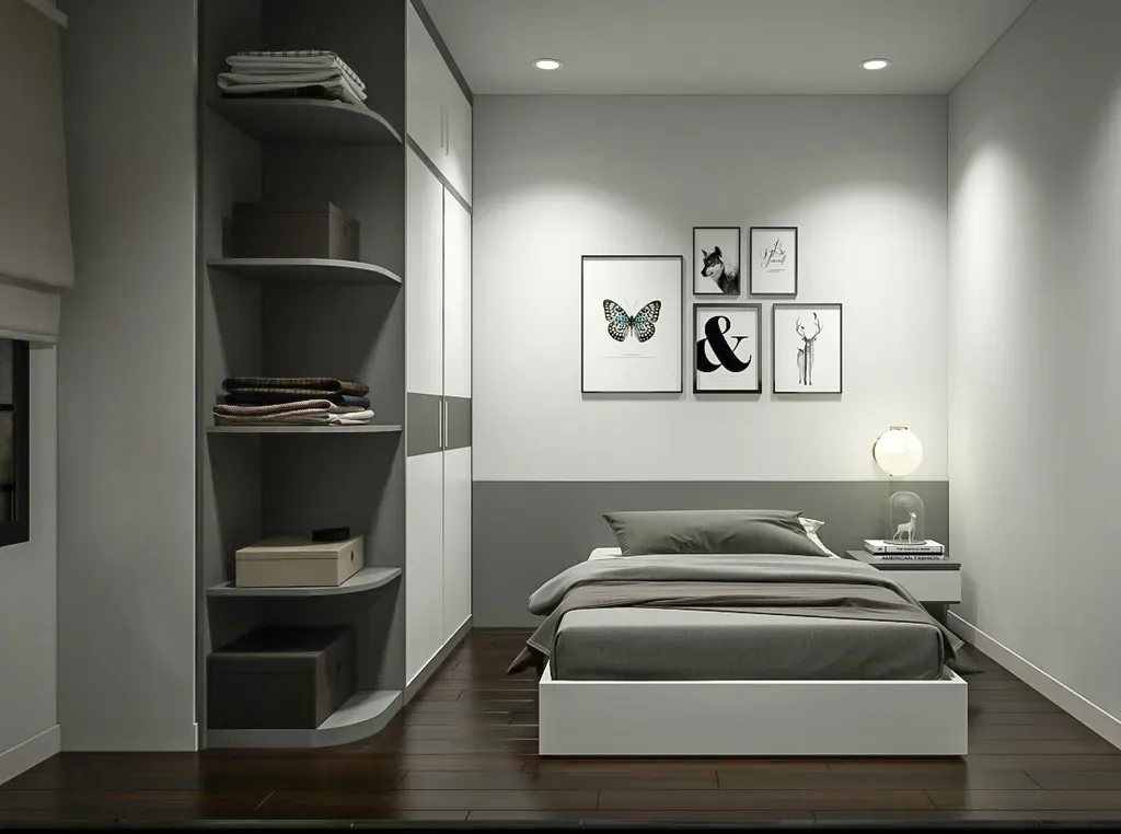 Phòng ngủ - Căn hộ The Tresor - Phong cách Minimalist + Modern | Space T