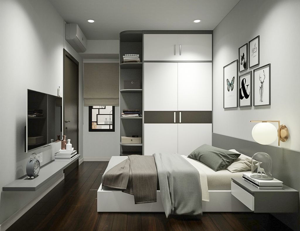 Phòng ngủ - Căn hộ The Tresor - Phong cách Minimalist + Modern  | Space T