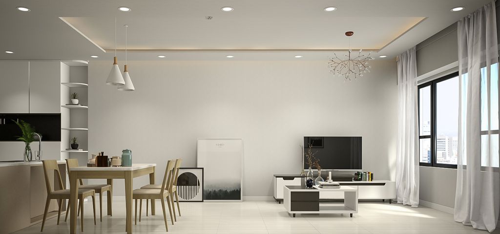 Phòng khách, Phòng ăn - Căn hộ The Tresor Quận 4 - Phong cách Modern + Minimalist  | Space T