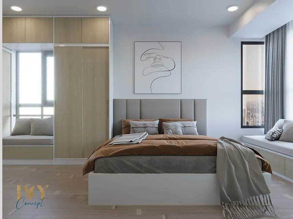 Phòng ngủ - Căn hộ 3PN River Panorama - Phong cách Modern | Space T