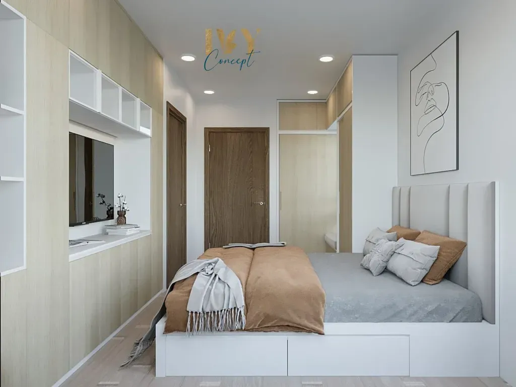 Phòng ngủ - Căn hộ 3PN River Panorama - Phong cách Modern | Space T