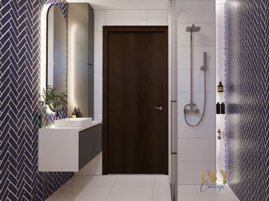 Phòng tắm - Căn hộ chung cư Tản Đà Court - Phong cách Industrial  | Space T