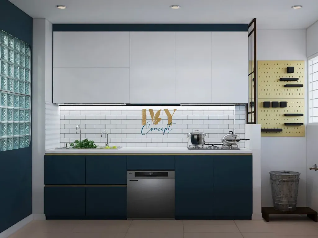 Phòng bếp - Căn hộ chung cư Tản Đà Court - Phong cách Industrial | Space T